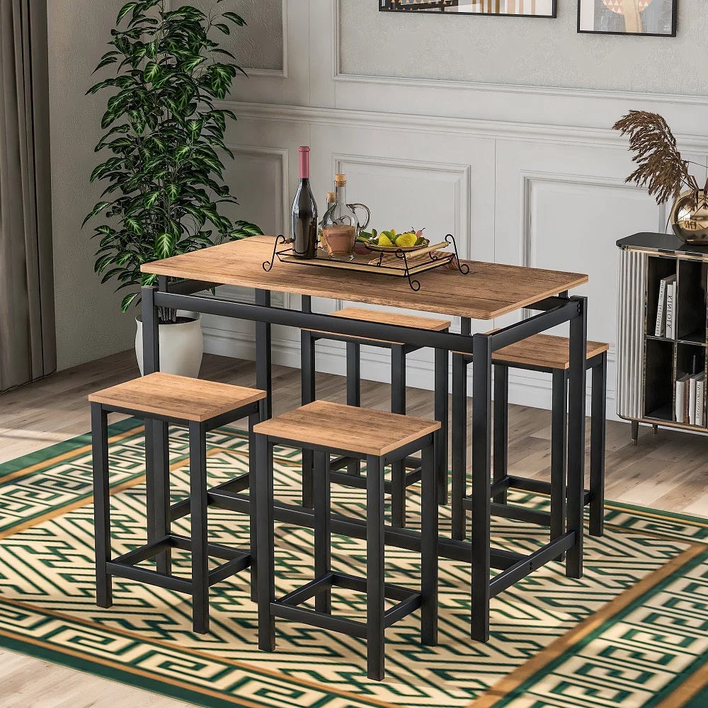 طاولة طعام - فولاذ - MDF - أسود - SM.DT.200.0021
