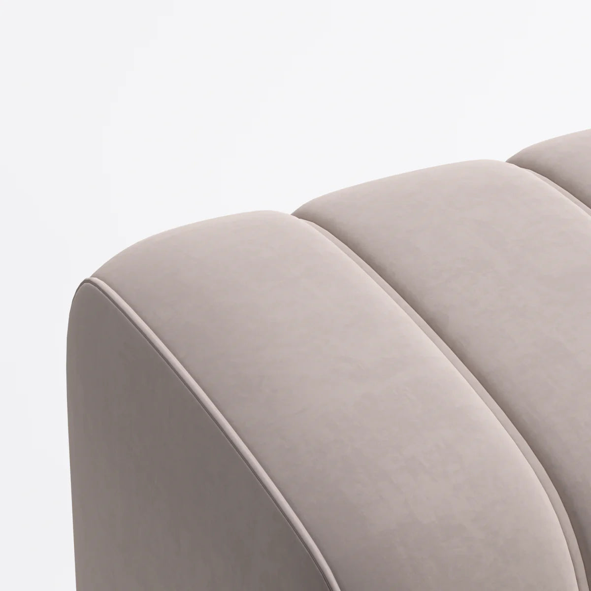 Pouf - velvet- beige- 45x45x40 Cm