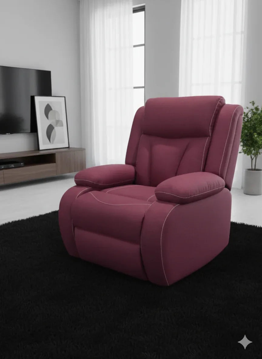 Chair - lazy boy - recliner - Burgundy 90 X 80 X 100 cm - Cataloug