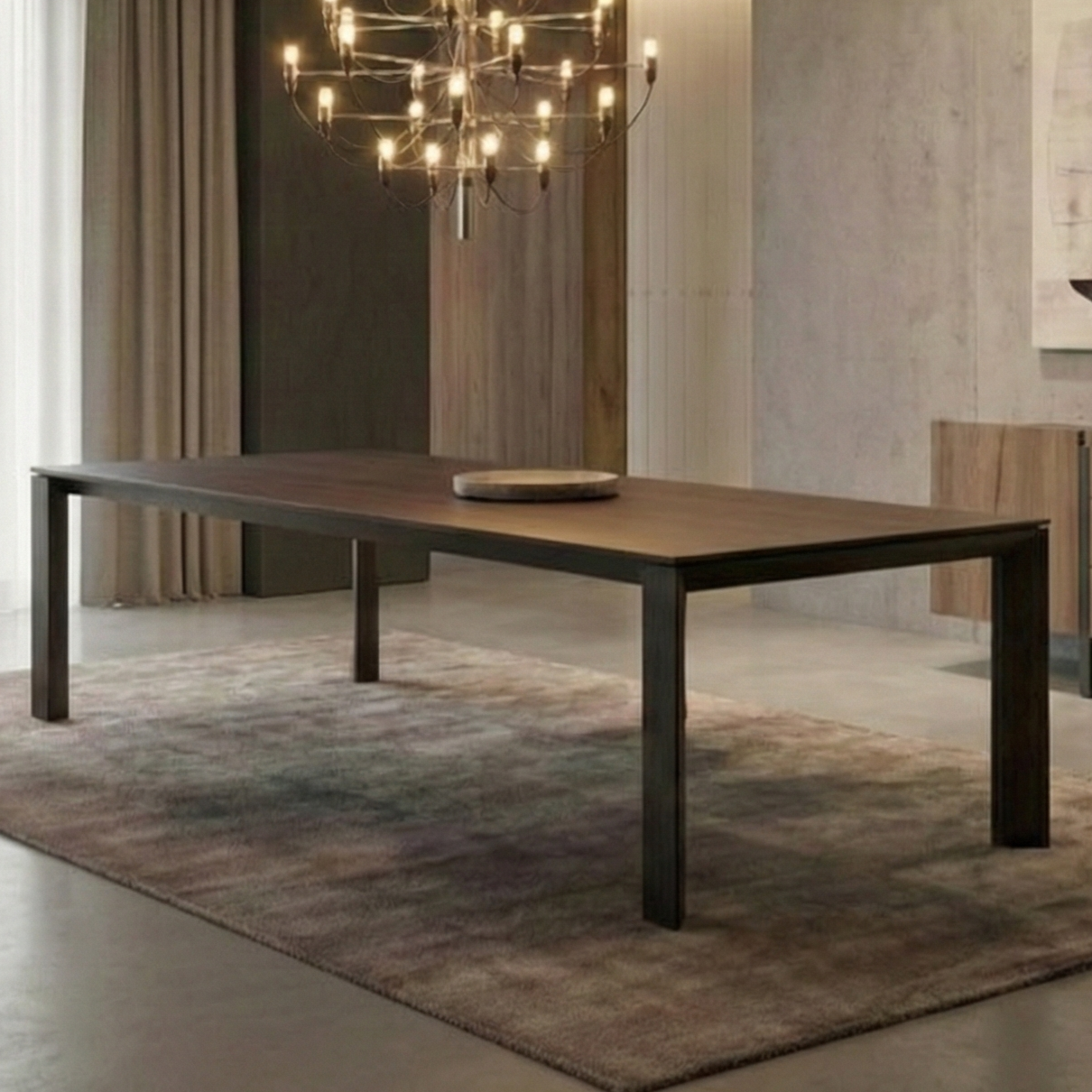 غرفة الطعام - خشب أم دي أف - بني