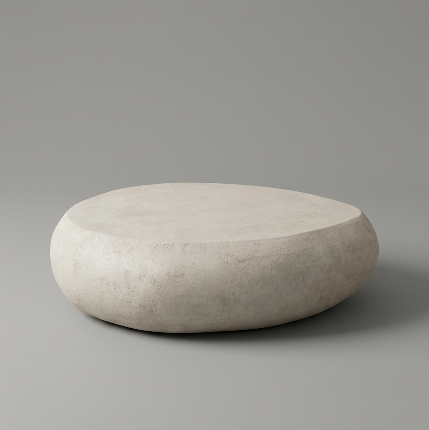 Coffe Table - Fiber Glass - Off white- 120x35 cm