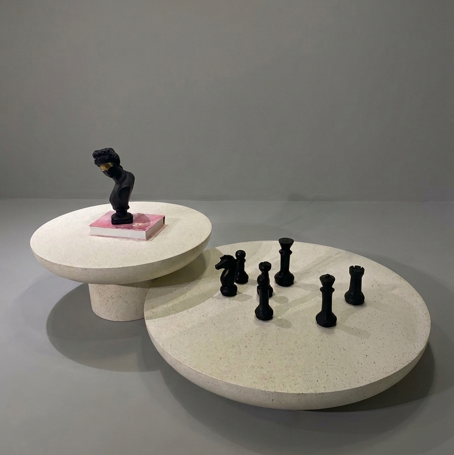 Table - Fiber Glass - Off White - Multi Size