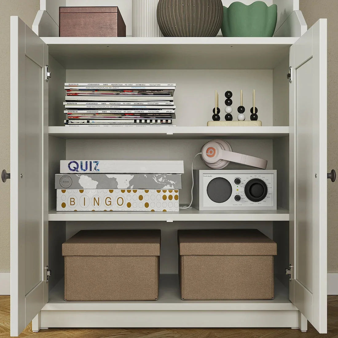 Storage Unit - MDF Wood - White - 244x116x46 cm - Cataloug