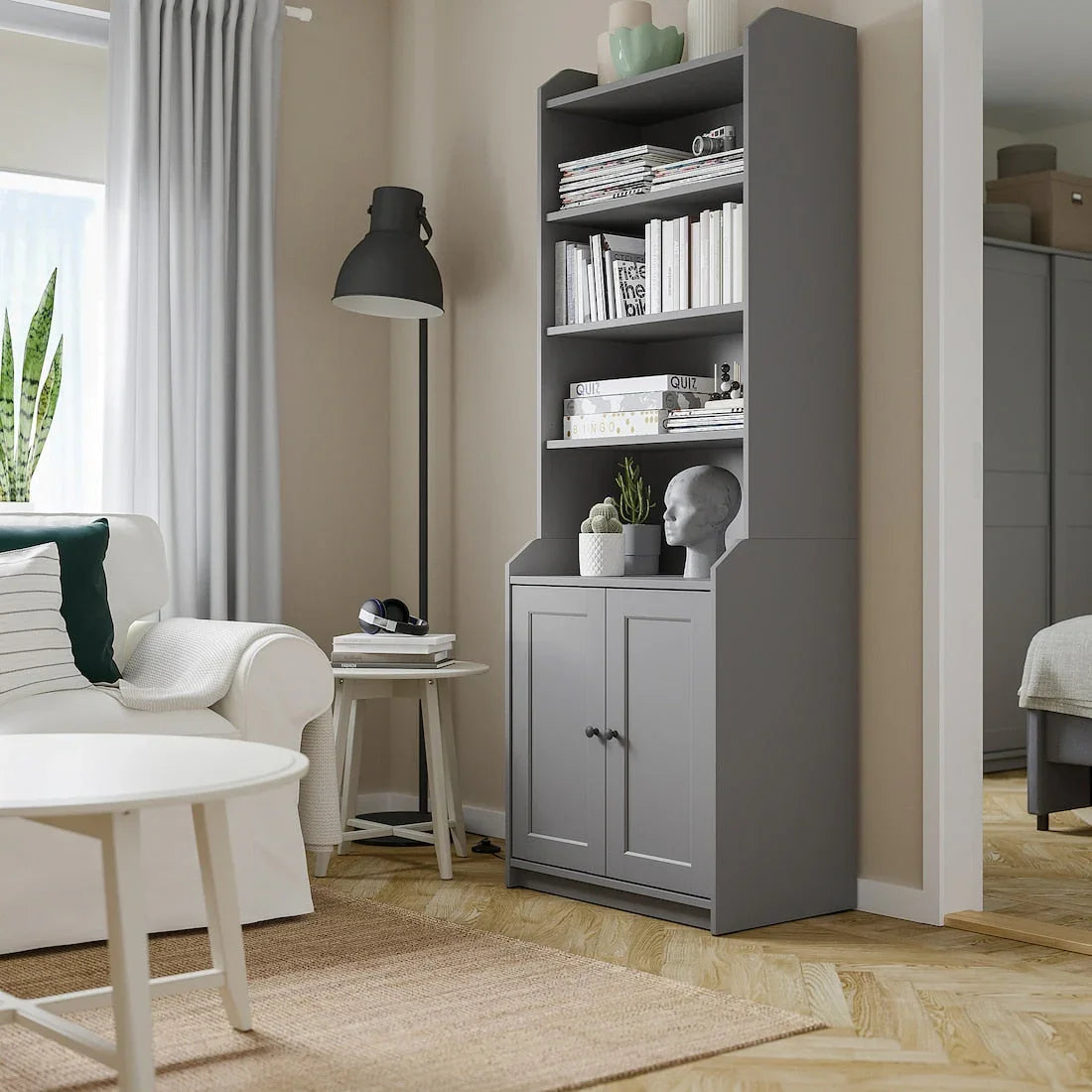Storage Unit - MDF Wood - Grey - 70x66x199 cm - Cataloug