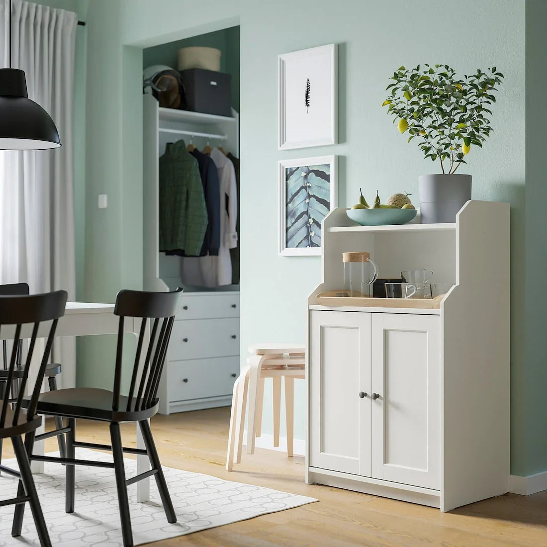 Storage Unit - MDF Wood - White - 70x66x116 cm - Cataloug