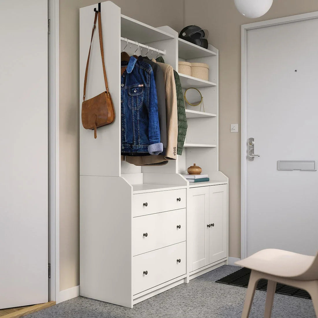 Bookcase - MDF Wood - White - 199x139x46 cm - Cataloug