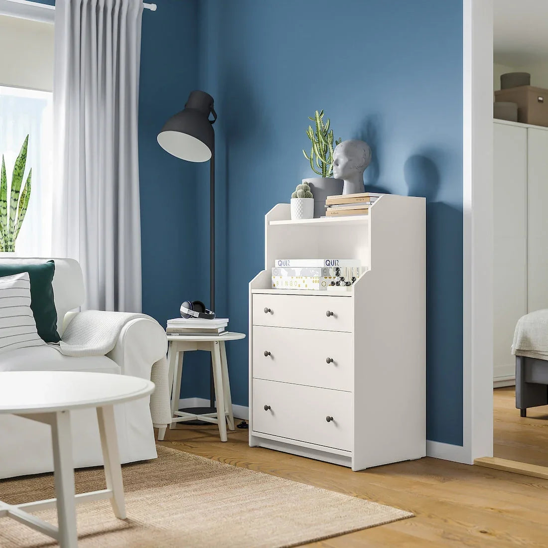 Coffee Corner - MDF Wood - White - 70x46x116 cm - Cataloug