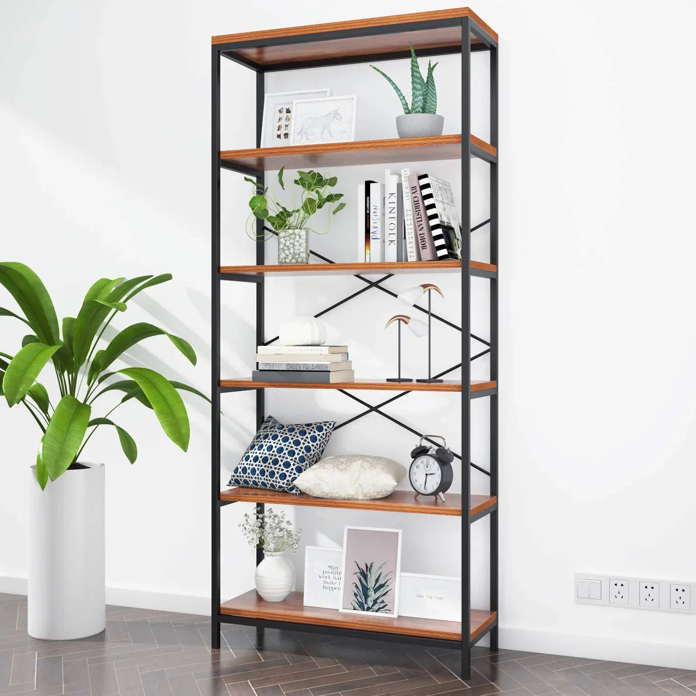 Steel - Storage - black & Brown - 180x80x30 CM - Cataloug
