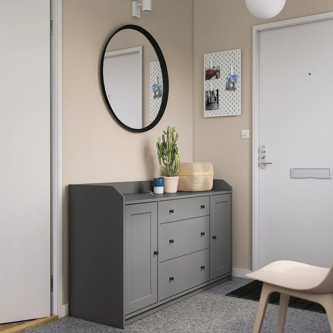 Storage Unit - MDF Wood - Grey - 140x136x84 cm - Cataloug