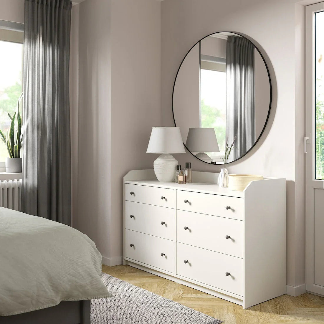 Drawer Unit - MDF Wood - White - 138x46x84 cm - Cataloug