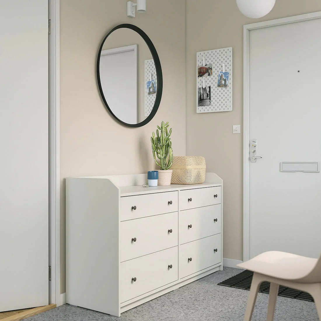 Drawer Unit - MDF Wood - White - 138x46x84 cm - Cataloug