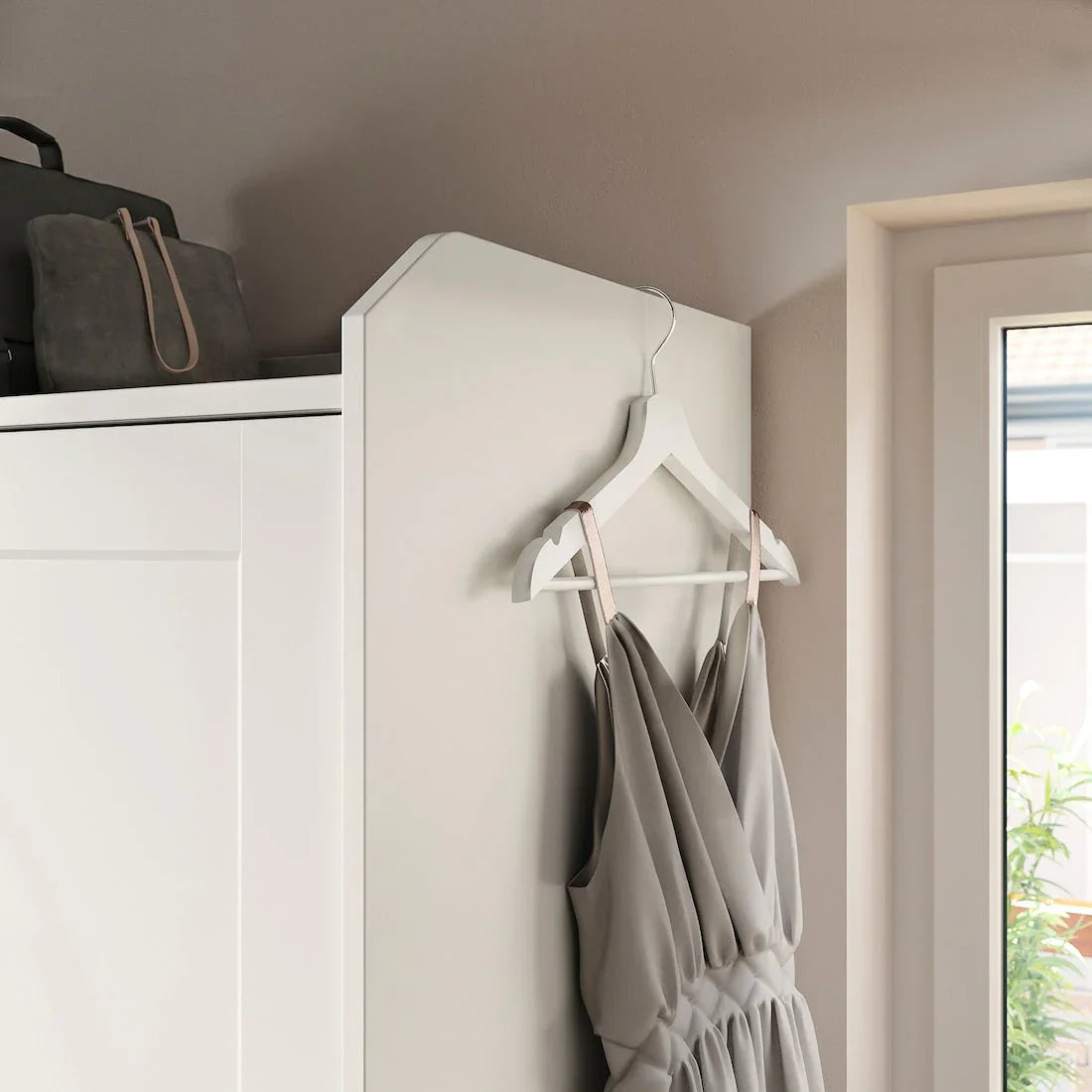 Wardrobe - MDF Wood - White - 199x118x55 cm - Cataloug