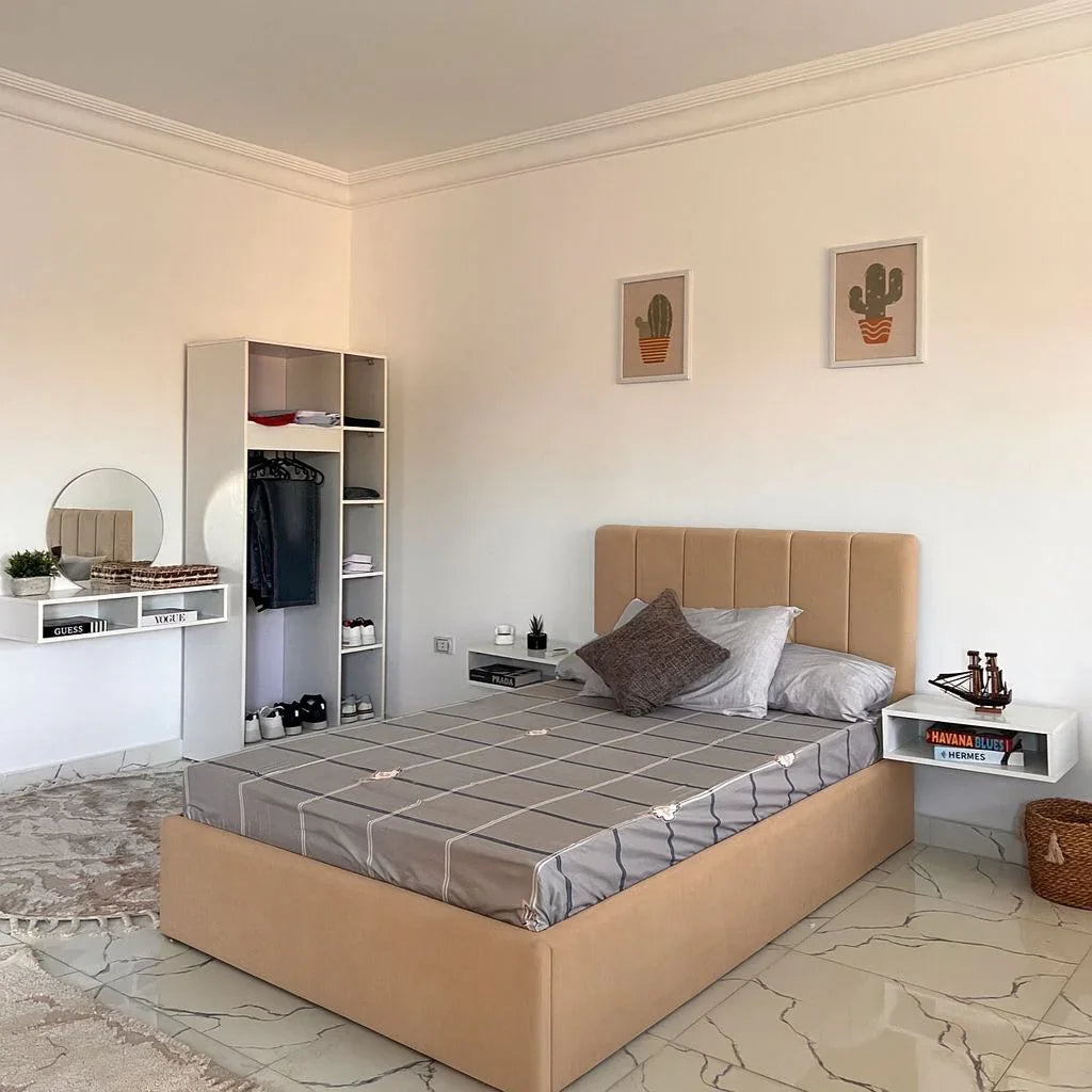 Full Bedroom - MDF - White & Grey