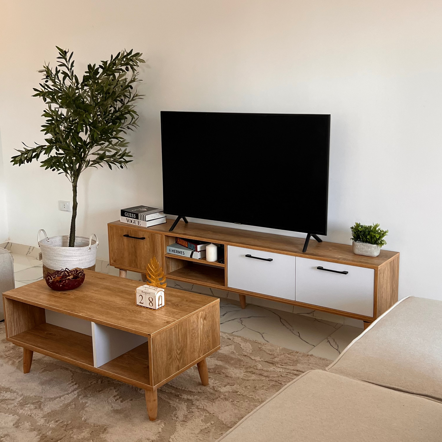 Bundle of TV Table and Coffee Table - Multi Color - Cataloug