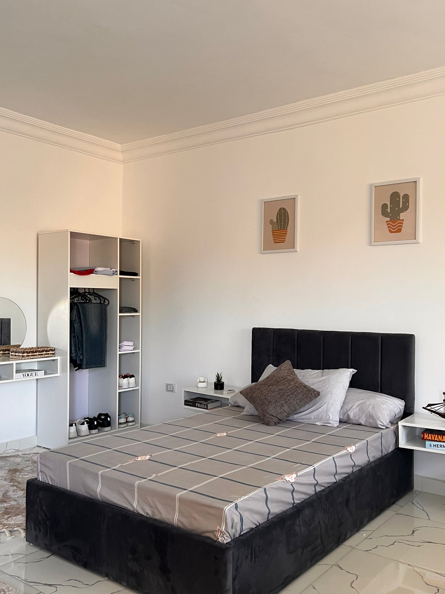 Full Bedroom - MDF - White & Grey