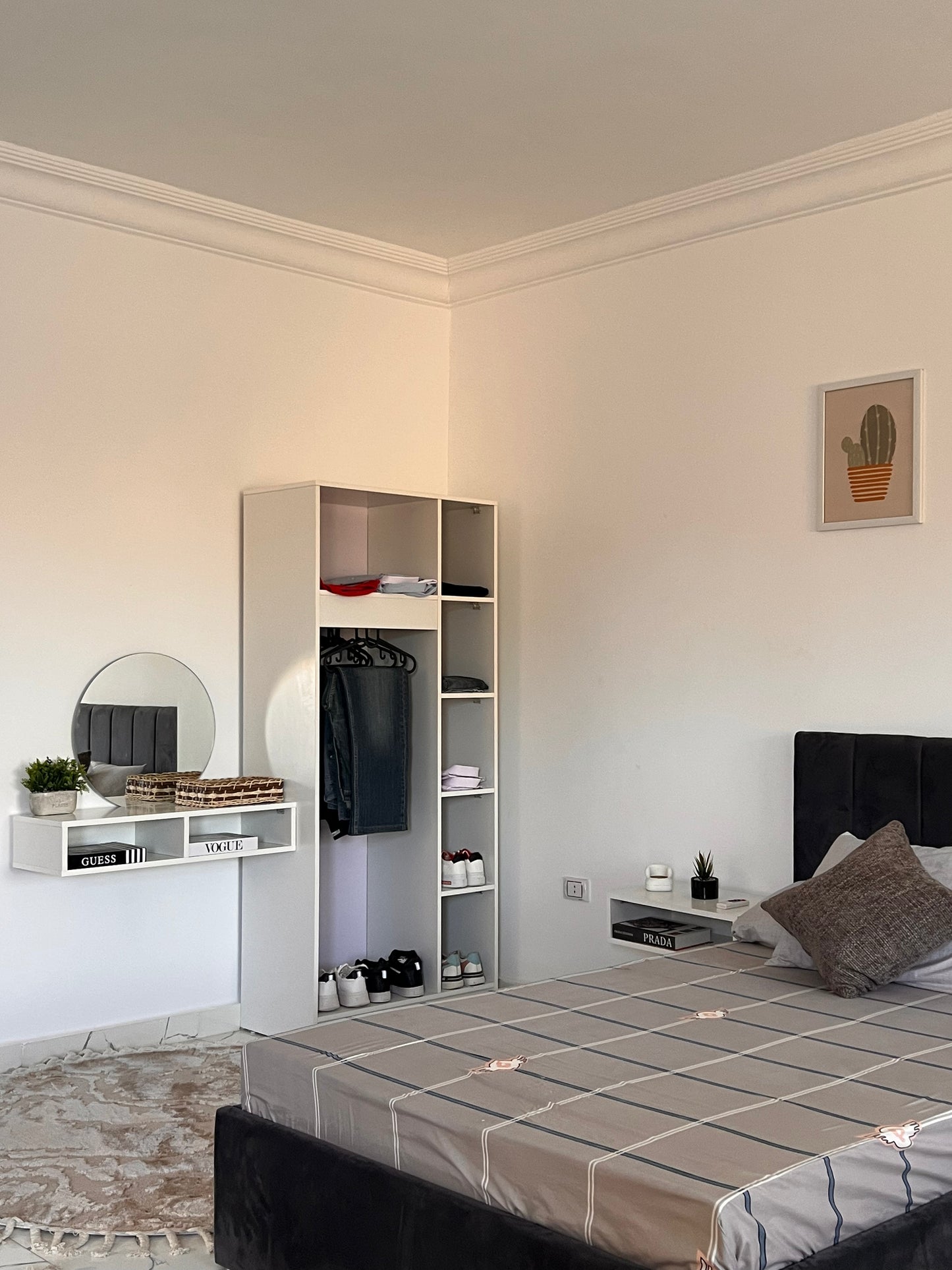 Full Bedroom - MDF - White & Grey