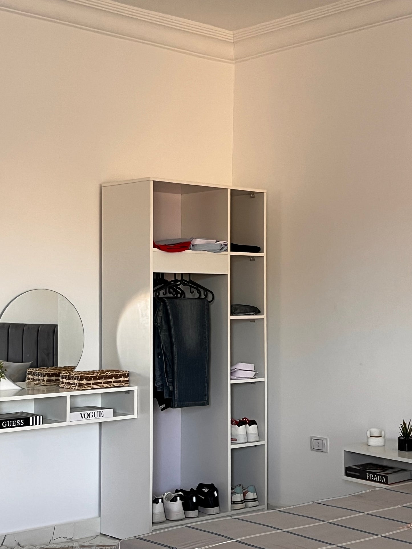 Full Bedroom - MDF - White & Grey
