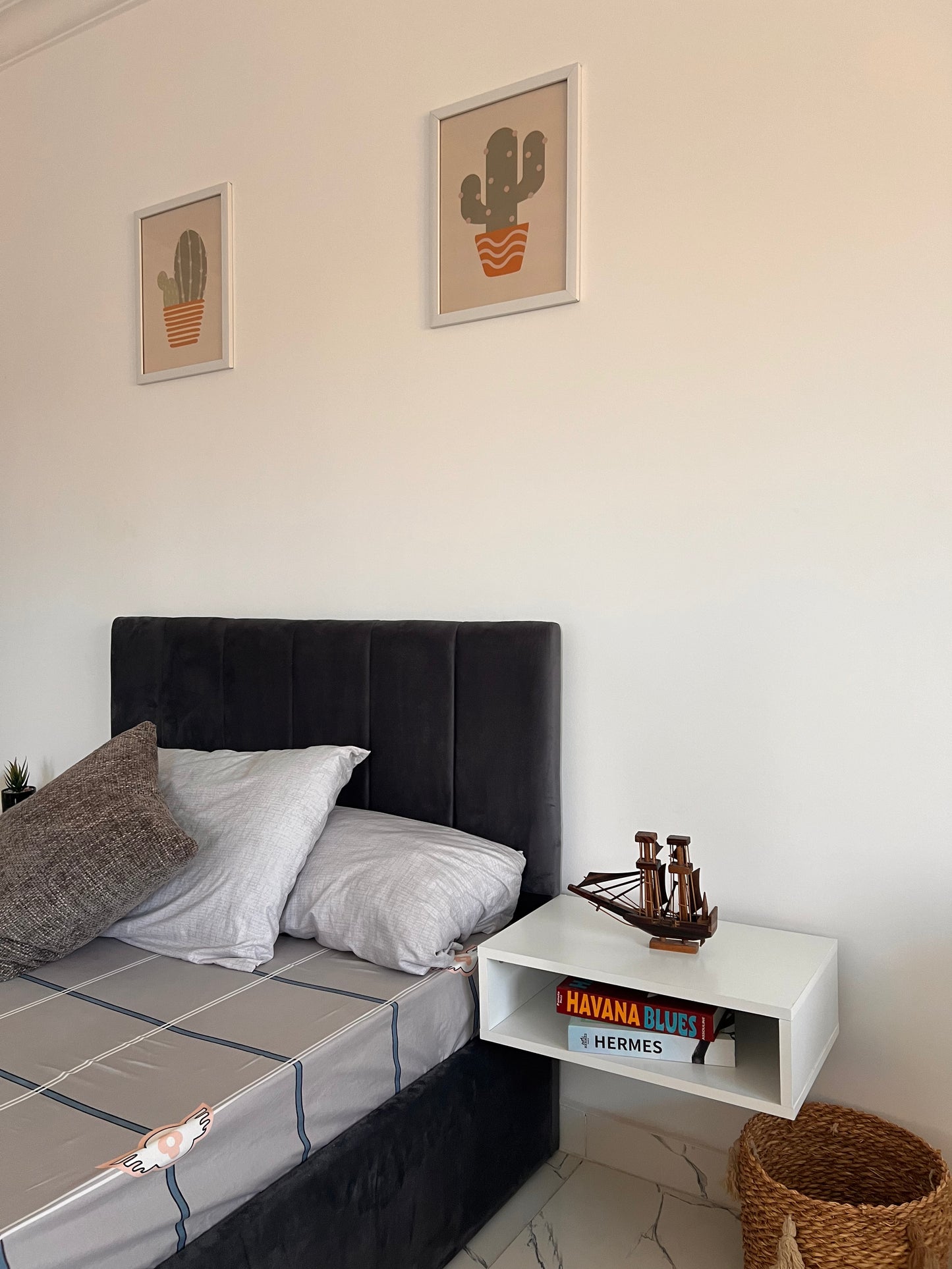 Full Bedroom - MDF - White & Grey
