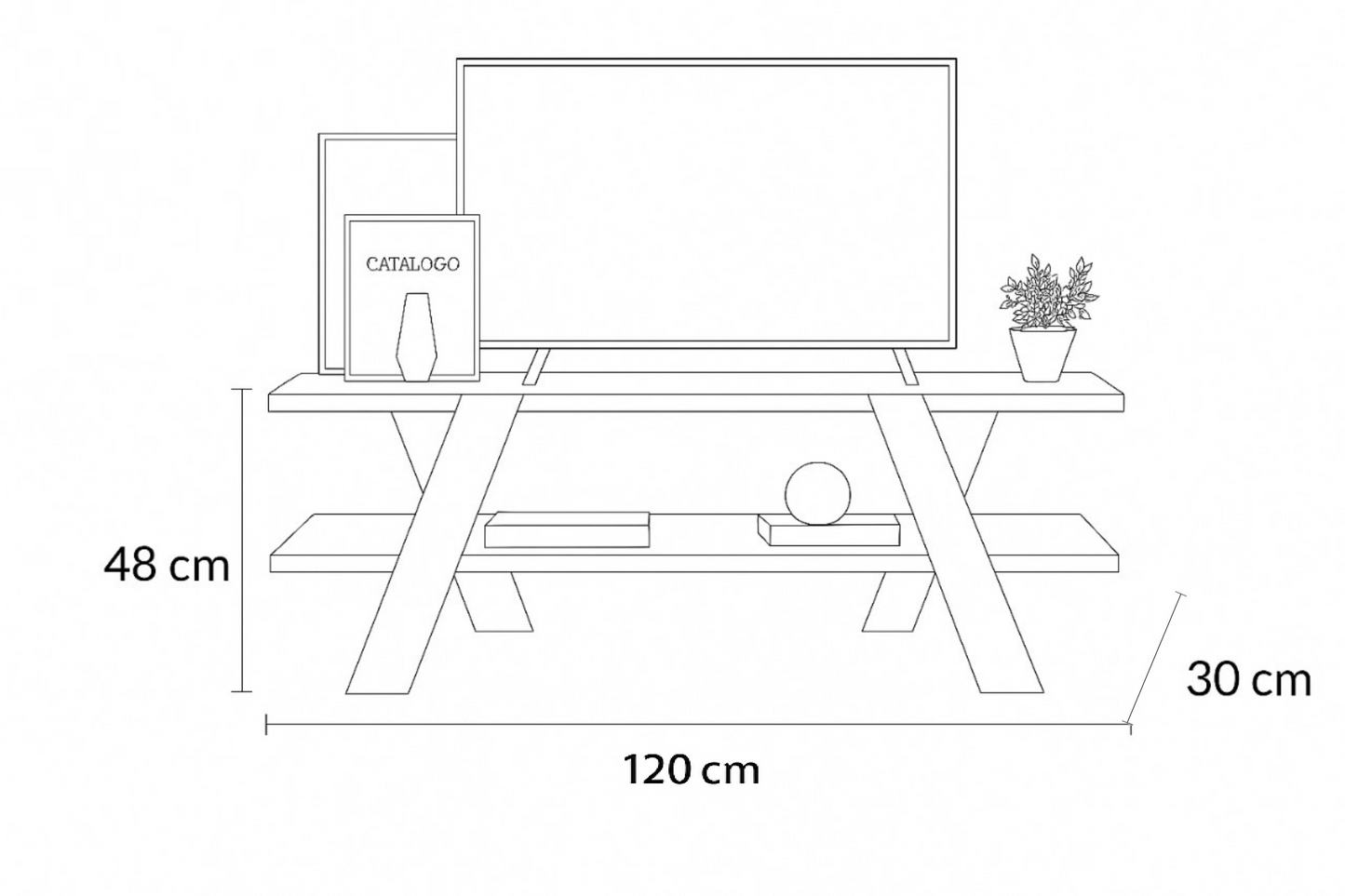 TV Unit 120x30x48