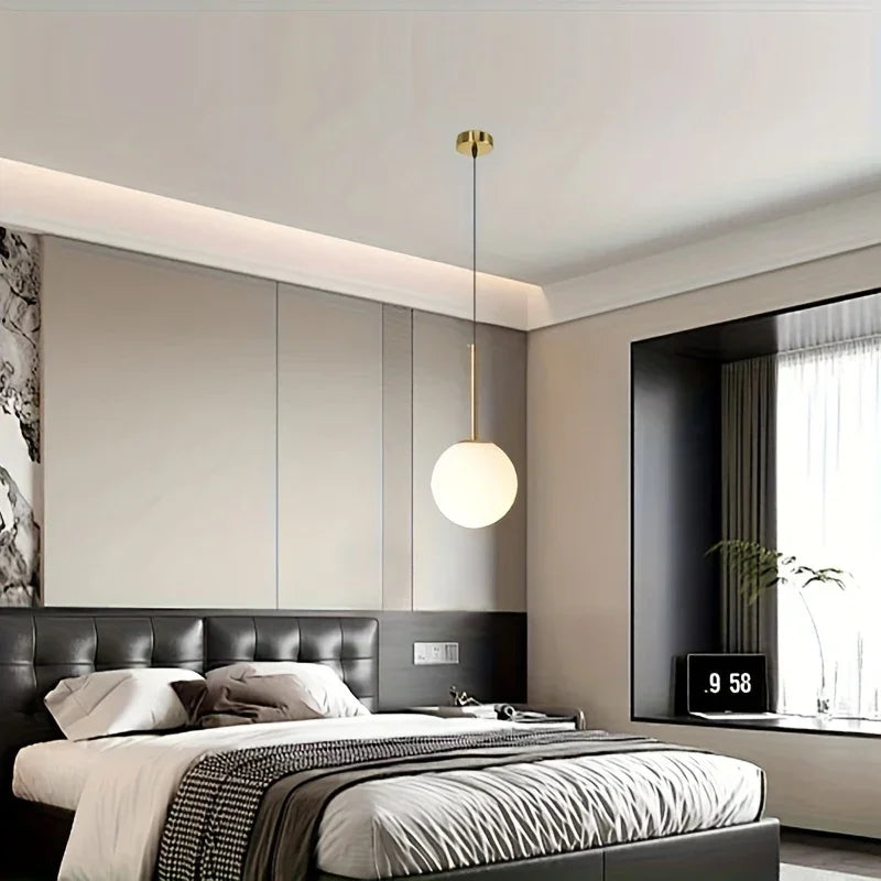 Ceiling Lamp - Metal & Glass - Gold - 60×20×60 cm