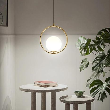 Ceiling Lamp - Metal & Glass - Gold - 50×25×50 cm