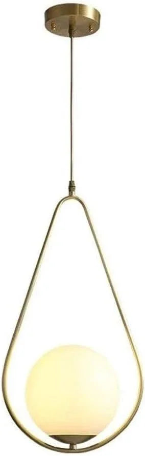 Ceiling Lamp - Metal & Glass - Gold - 50×25×50 cm
