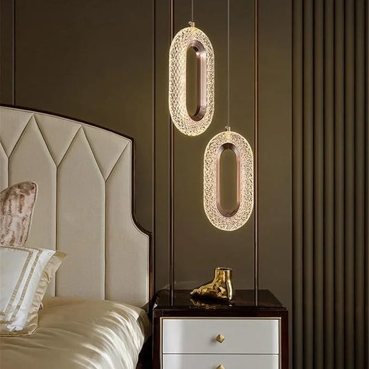 Ceiling Lamp - Acrylic - Gold - 25×40×25 cm