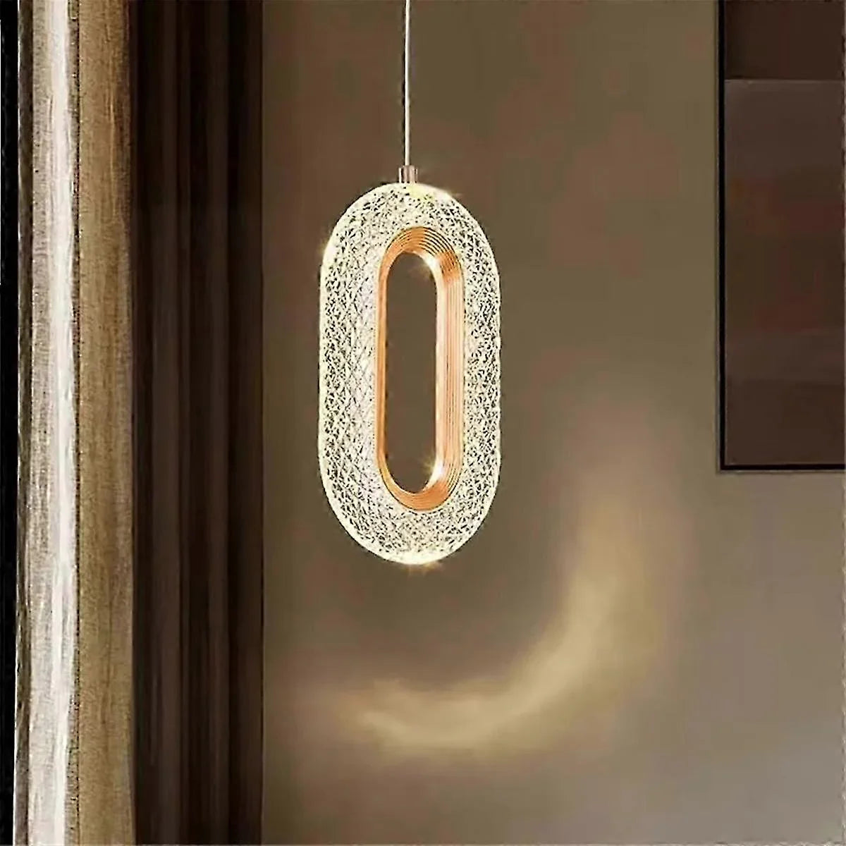 Ceiling Lamp - Acrylic - Gold - 25×15×25 cm