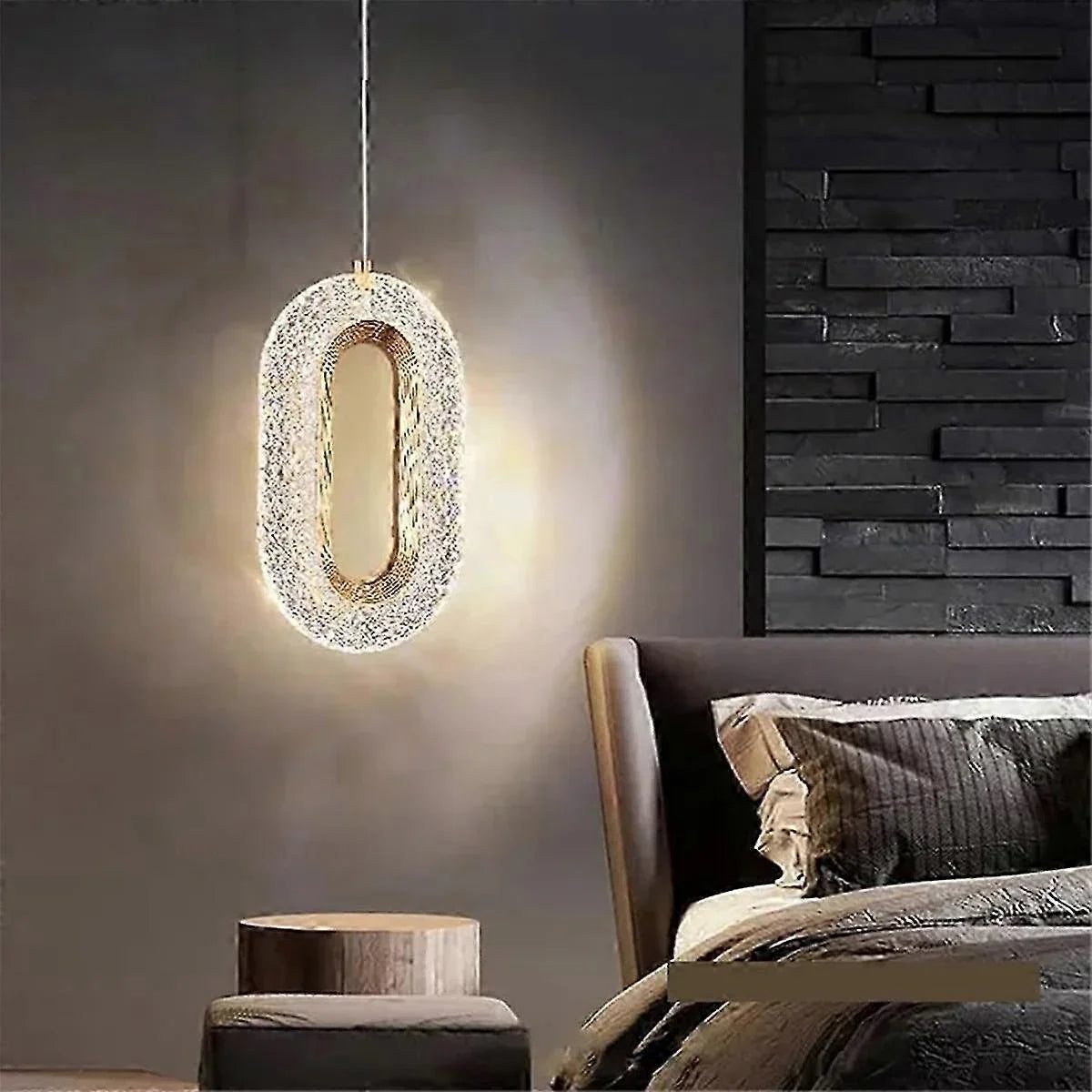 Ceiling Lamp - Acrylic - Gold - 25×15×25 cm