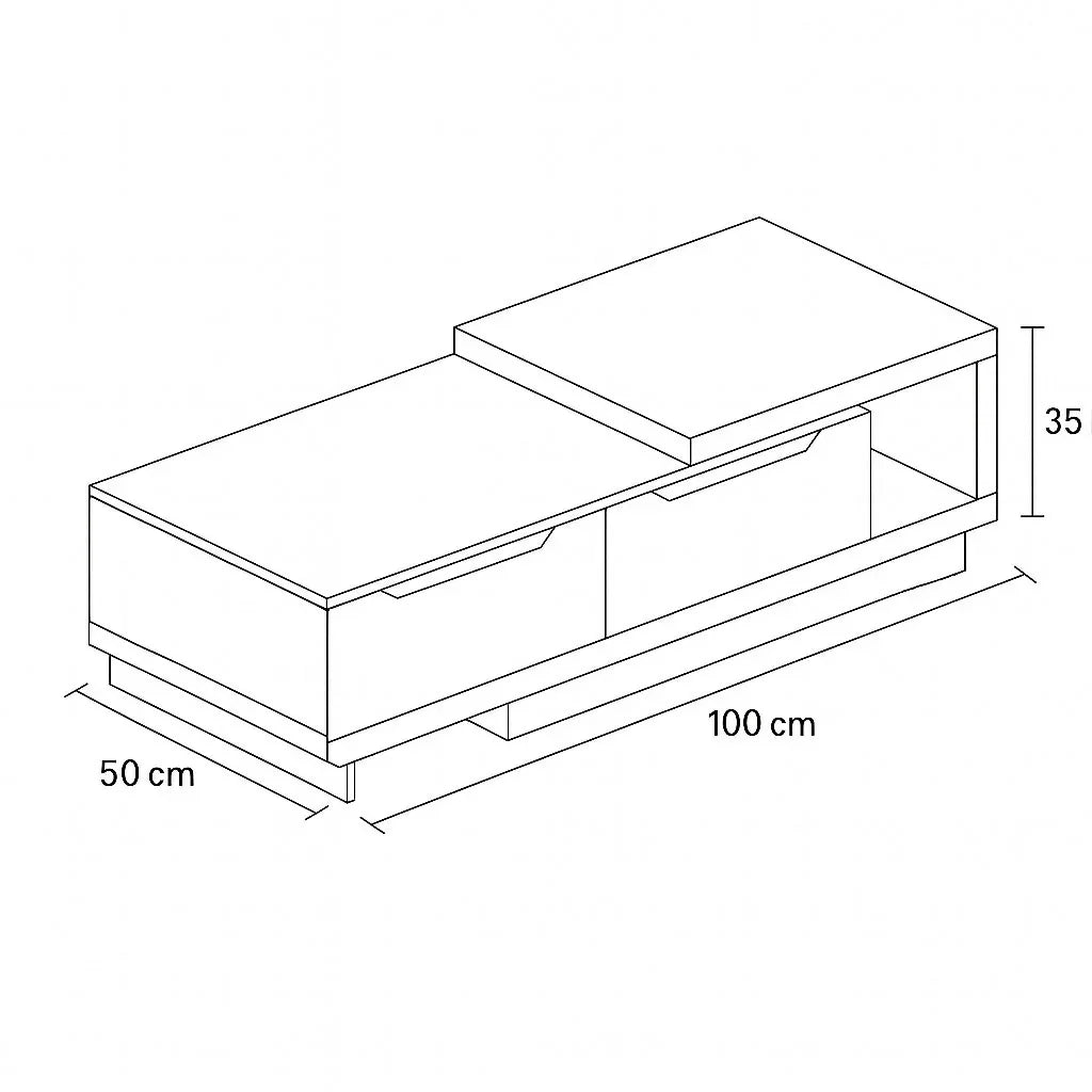 Bundle (TV Unit & Coffee Table) - MDF Wood - Multi Color - Cataloug