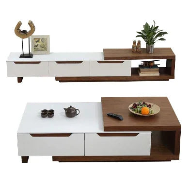 Bundle (TV Unit & Coffee Table) - MDF Wood - Multi Color - Cataloug