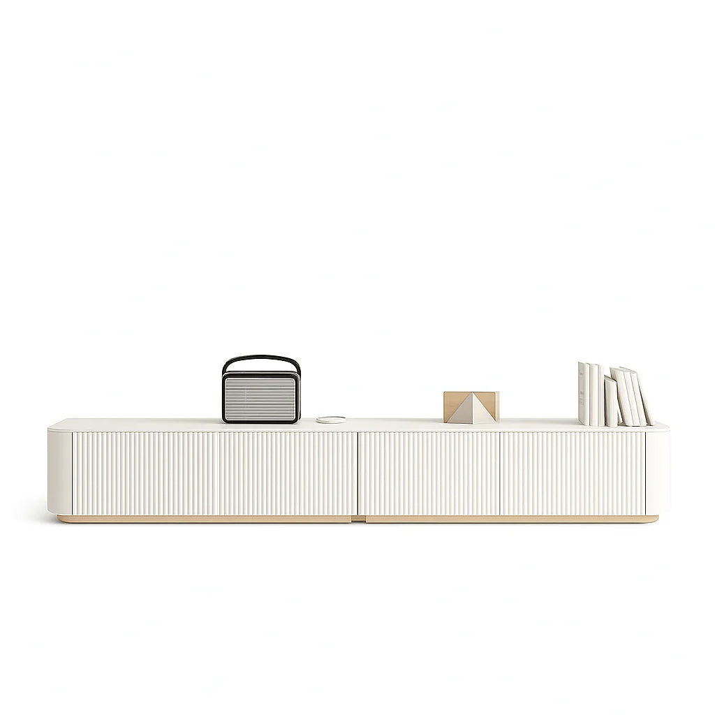 Bundle (TV Unit & Coffee Table) - MDF Wood - White - Cataloug