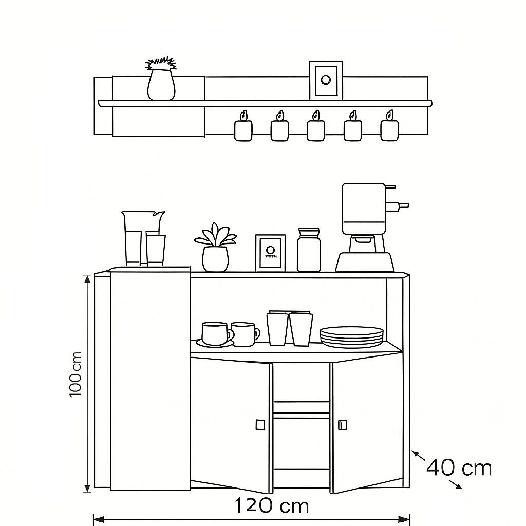 Coffee Corner 120x40x100