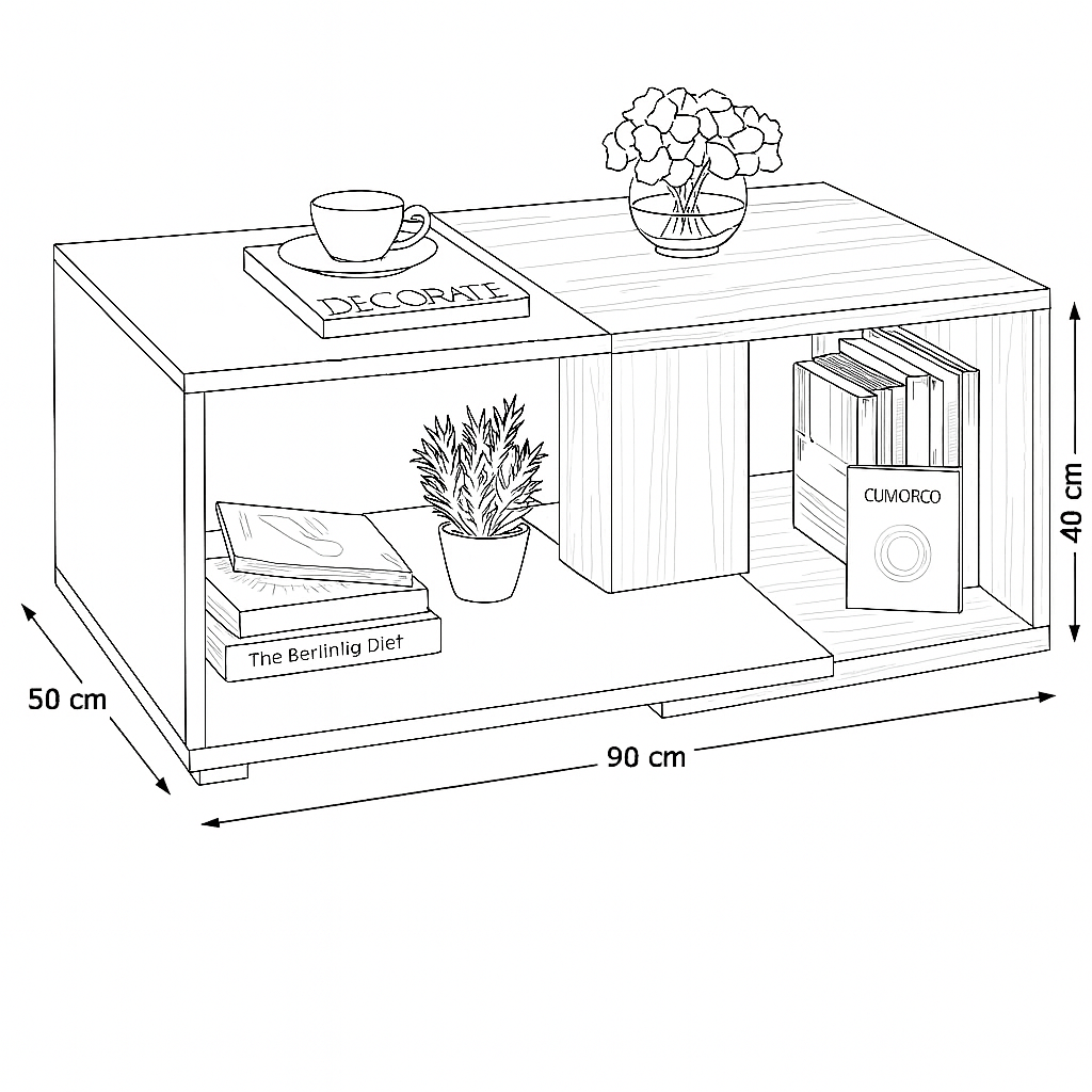 Coffee Table 90x50x40