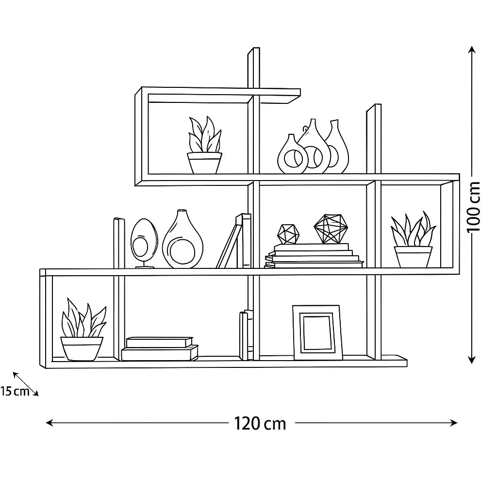 Shelf - MDF - Multi Color - 15x120x100 - Cataloug