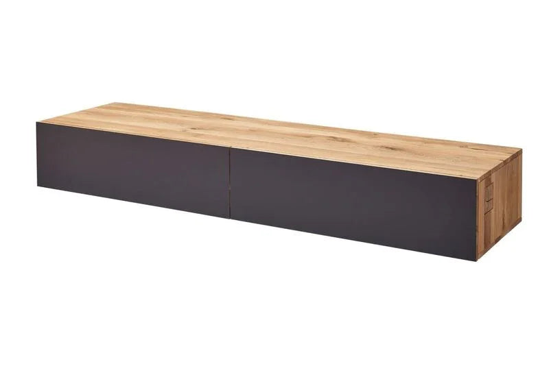 TV Unit - MDF Wood - Black & Beige - 140x30x35 cm - Cataloug