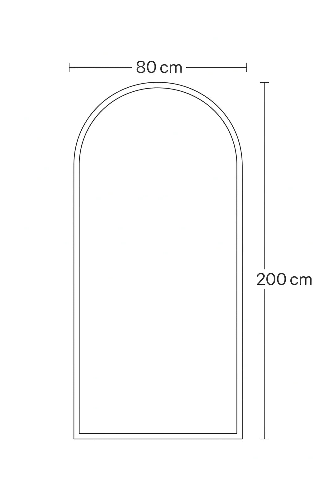 Mirror - Steel - Gold - 200x80 cm - Cataloug