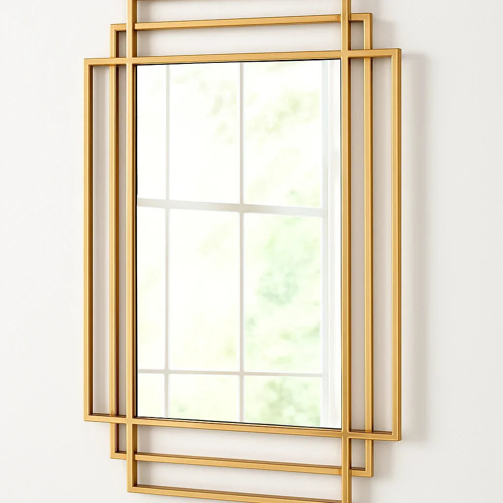 Mirror - Steel - Gold - 130x110 cm - Cataloug