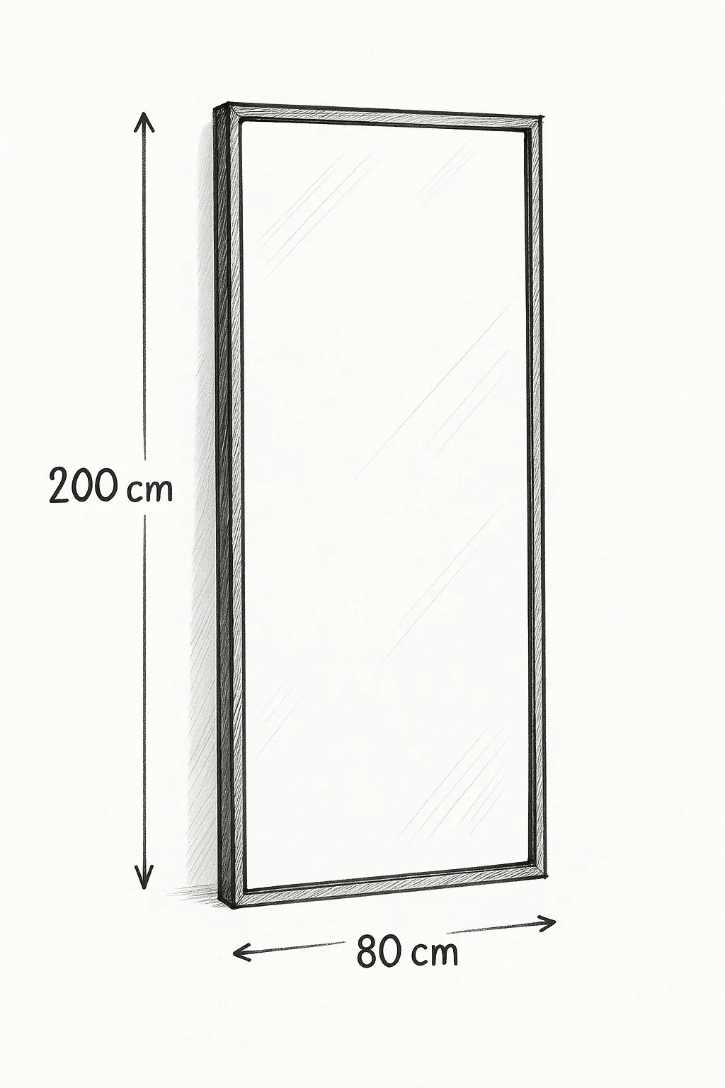 Mirror - Steel - Black - 200x80 cm - Cataloug