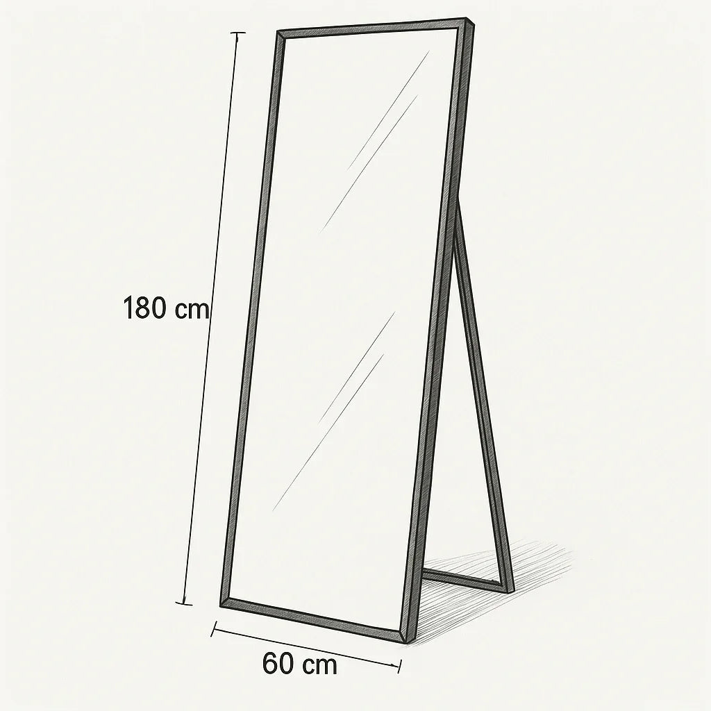 Mirror - Steel - Black - 180x60 cm - Cataloug