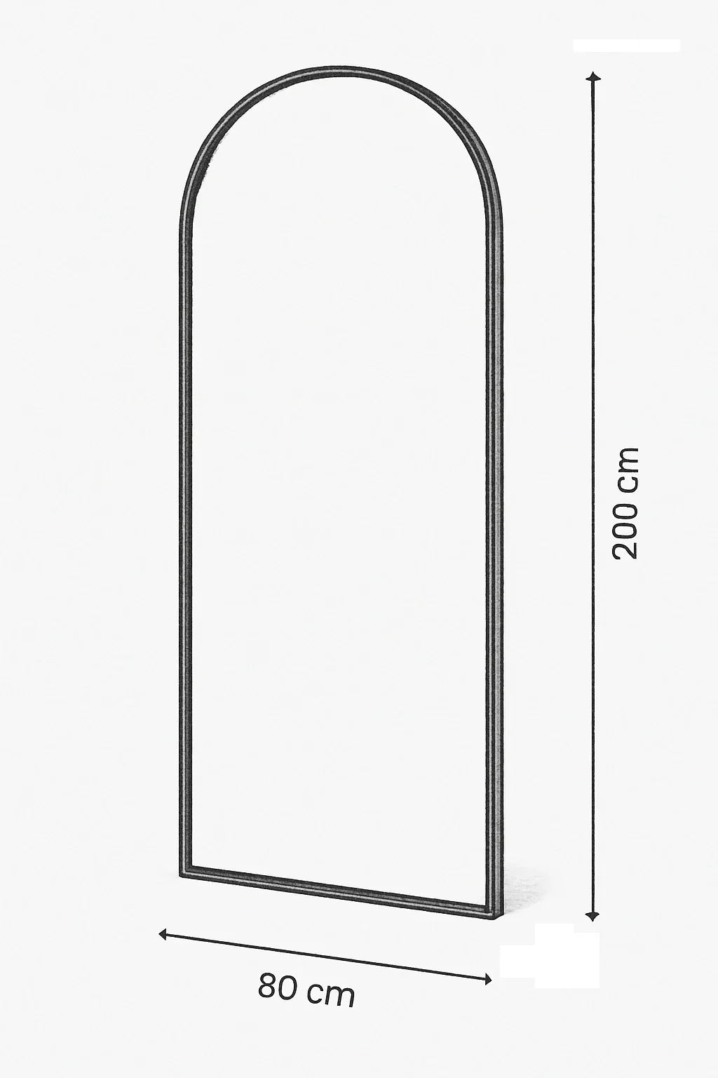Mirror - Steel - Black - 200x80 cm - Cataloug