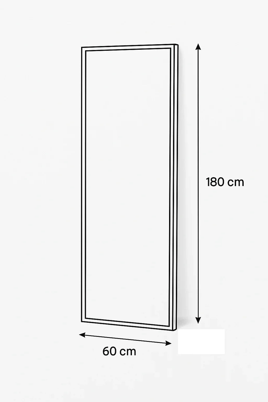 Mirror - Steel - Black - 180x60 cm - Cataloug
