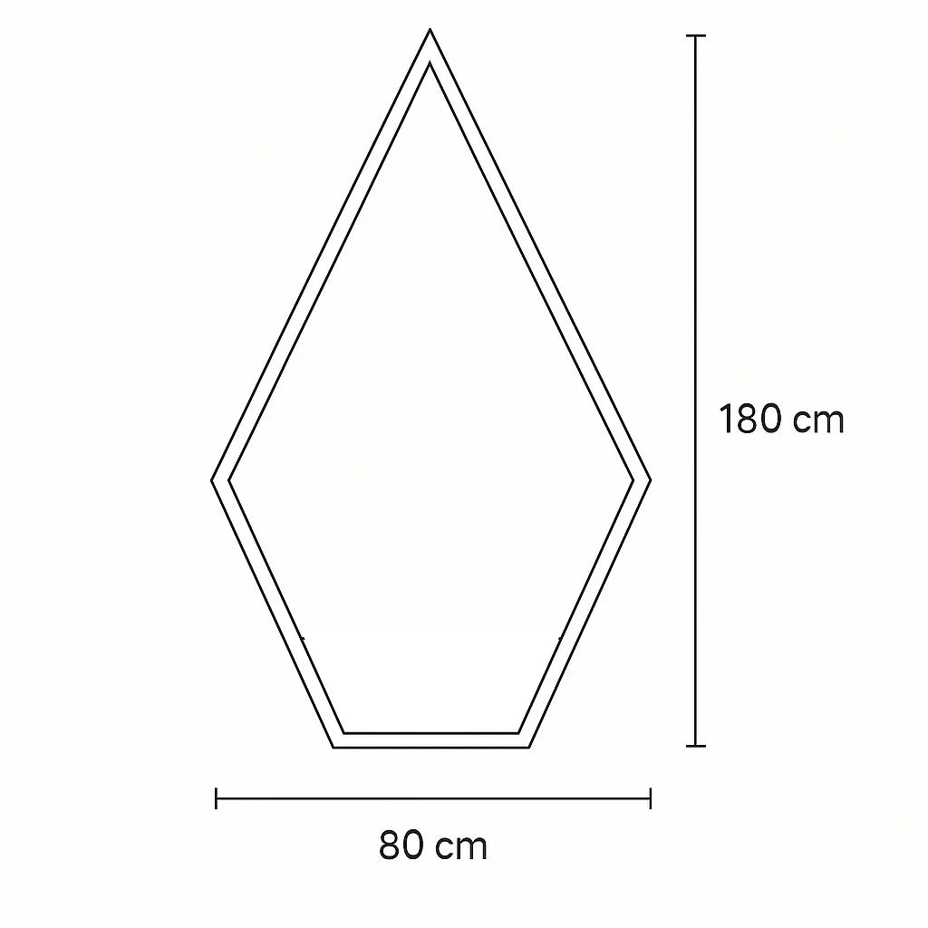 Mirror - Steel - Black - 180x80 cm - Cataloug