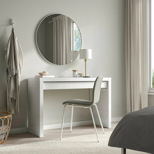 Desk - MDF Wood - White - 120x41x77 cm - Cataloug