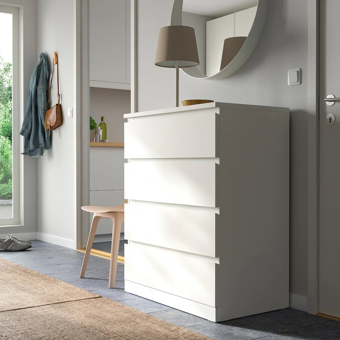 Drawer Unit - MDF Wood - White - 78x45x100 cm - Cataloug