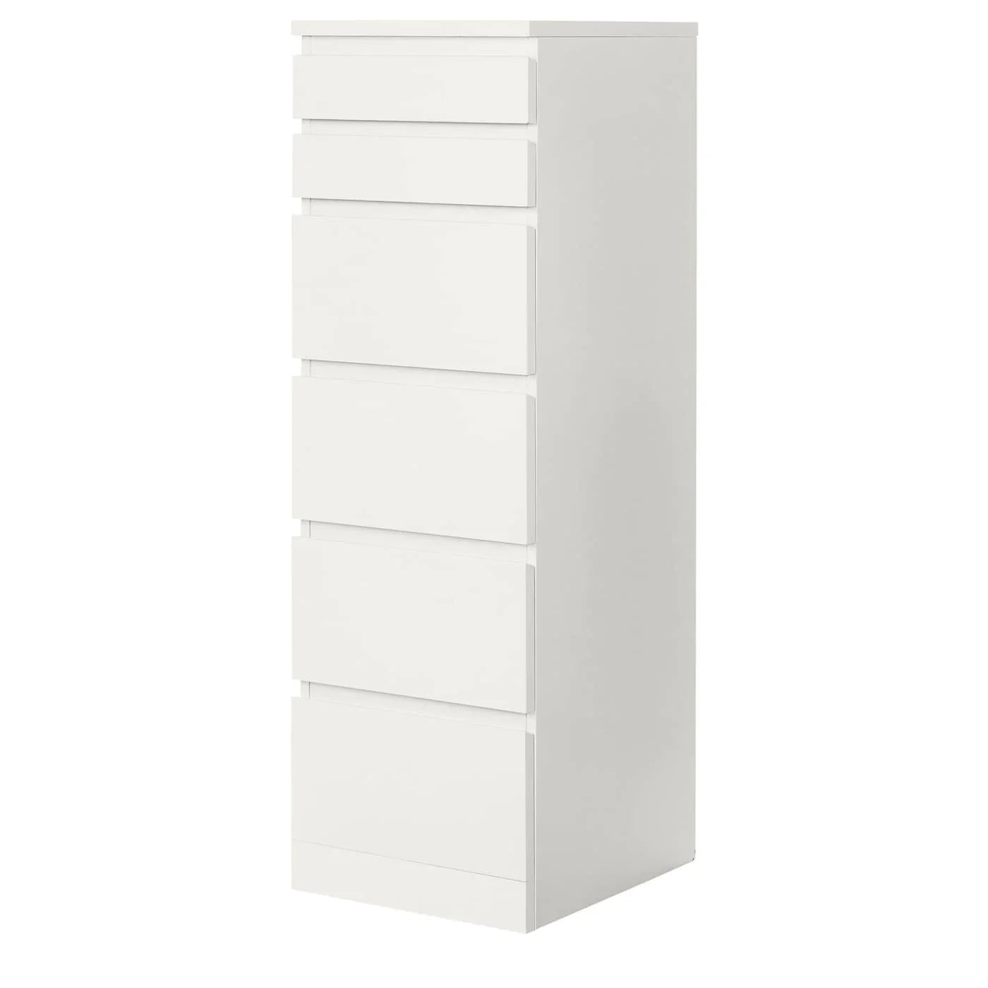 Drawer Unit with Mirror - MDF Wood - White - 45x40x123 cm - Cataloug