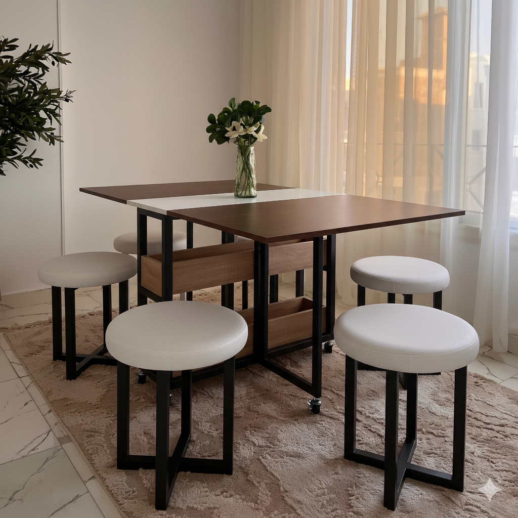Dinning Table - Multi colors - Steel - MDF