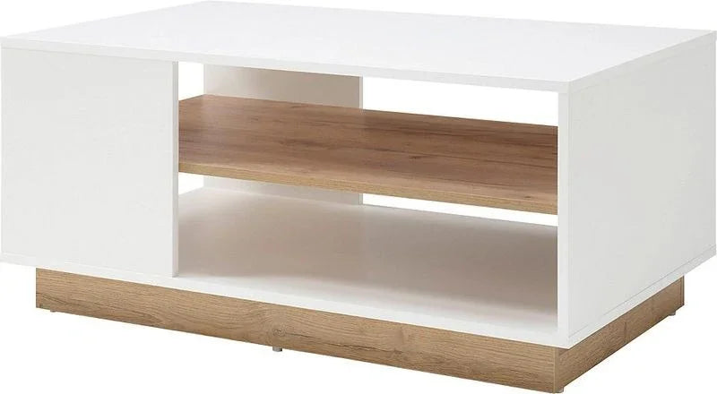 Coffee Table - MDF - White & Beige - 90x50x45 - Cataloug