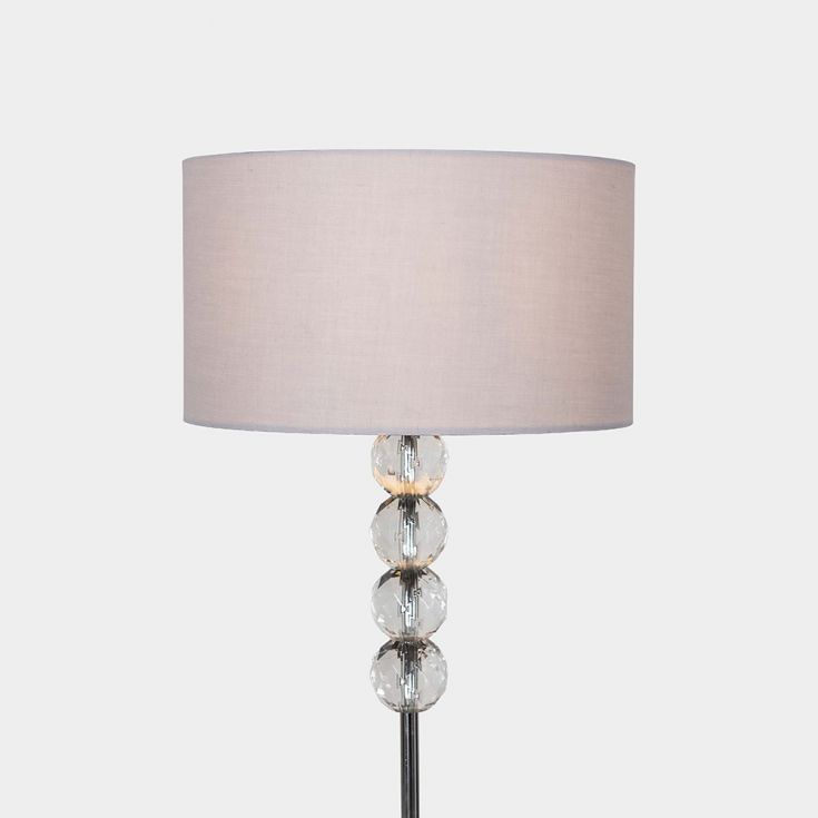 Floor Lamp - Steel -Silver & off White - 150x40 cm