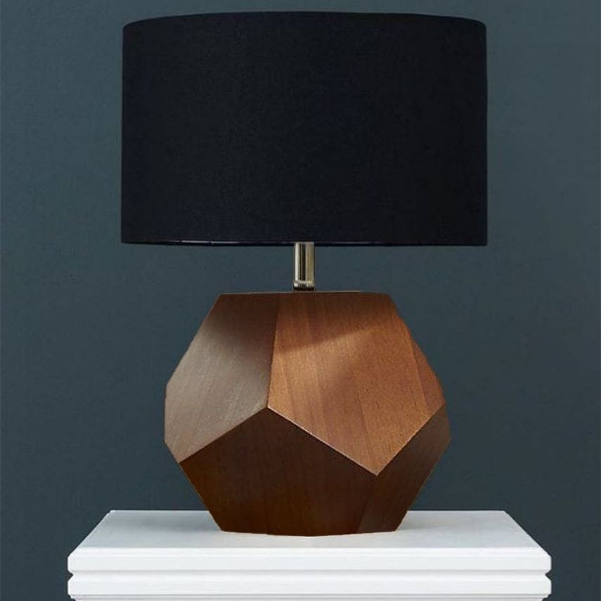 Table Lamp - Beech Wood - Multi Color - 45x28 cm